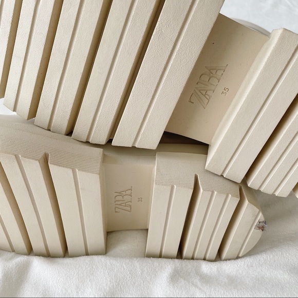 Zara Rubberized Lace-Up Boots Size 35 - Picture 9 of 10